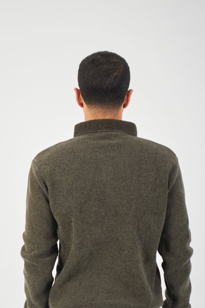 Olive Green Sweater Quarter Zip