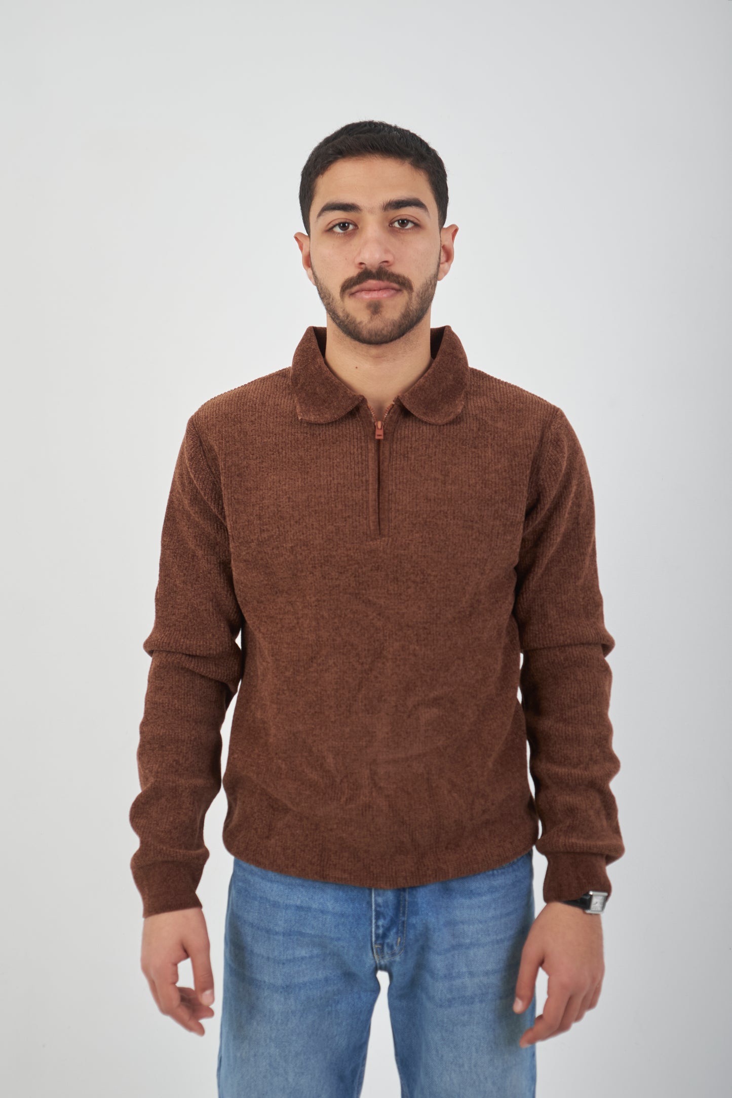 Brown Sweater Quarter Zip
