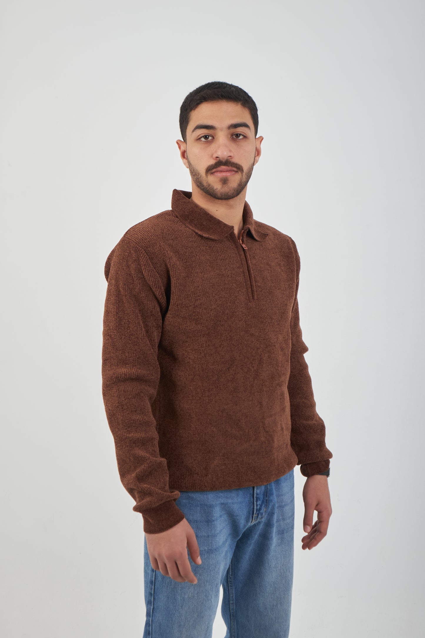 Brown Sweater Quarter Zip